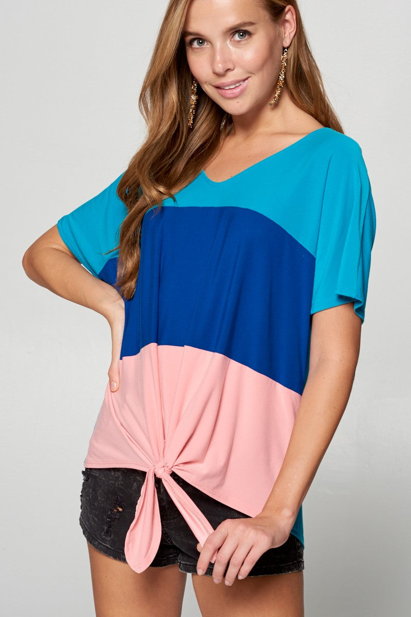 Color Block Casual Top