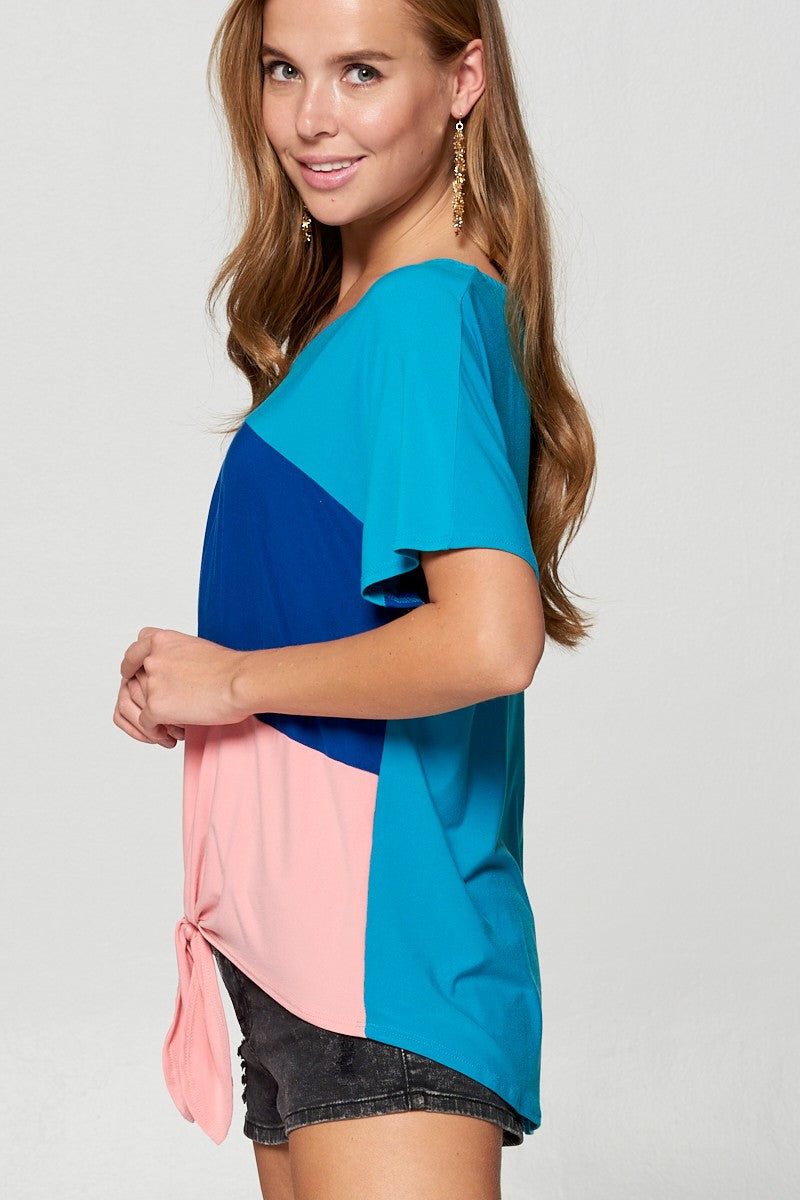 Color Block Casual Top