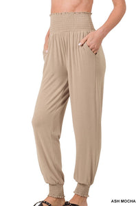 Smocked Lounge Jogger Pants