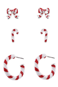 Candy Cane Earring Set