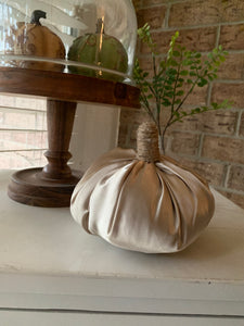 Champagne Satin Pumpkin Pillow