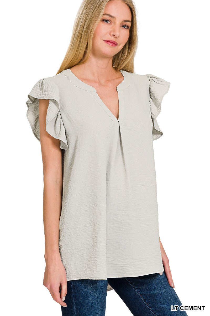 Airflow Ruffle Sleeve Top