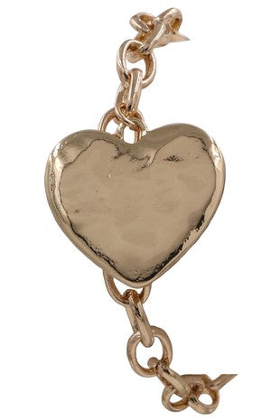 Metal Chain Heart Bracelet