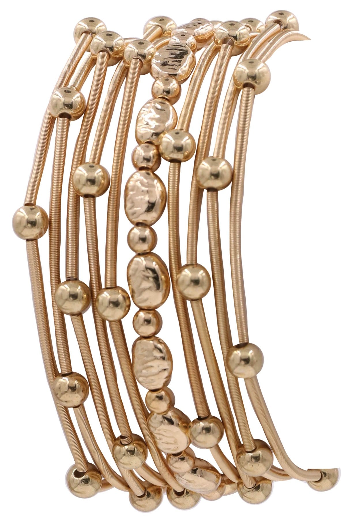 Metal Coil Multi Strand Bracelet