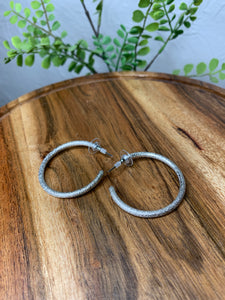 Metal Open Hoop Earrings