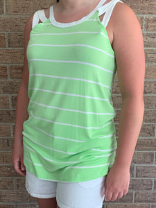 Lime Stripe Top