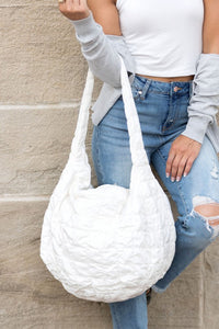 Oversized Quilted Messenger Bag