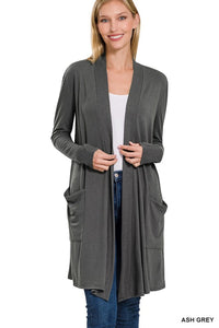 Long Sleeve Knee Length Cardigan