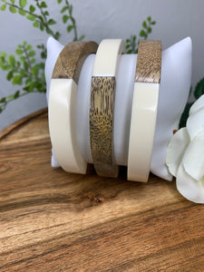 Wood/Acrylic Bangle Bracelet