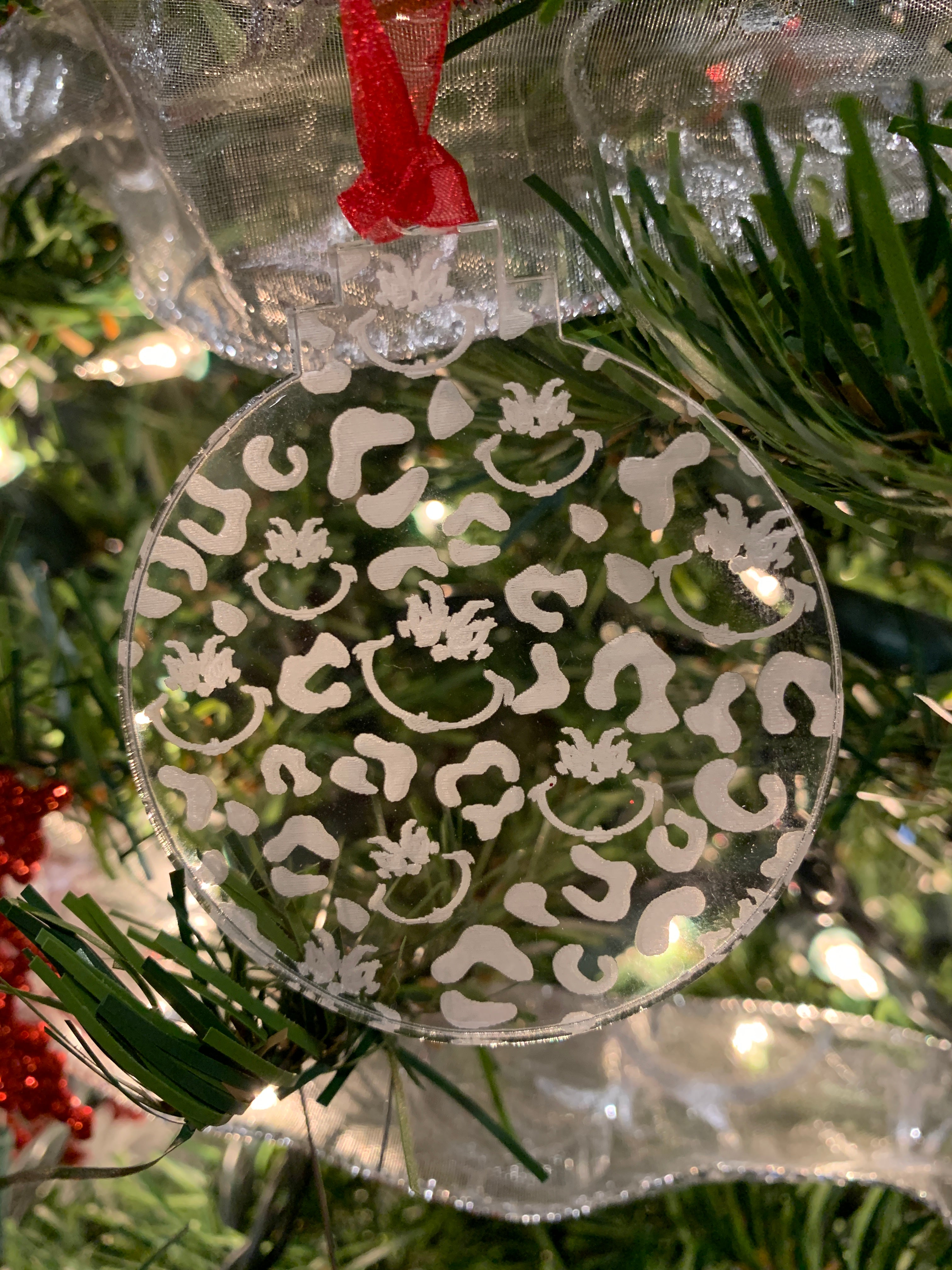 Leopard Grinch Acrylic Ornament