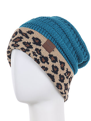 Animal Print Winter Beanie