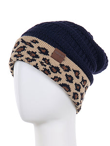 Animal Print Winter Beanie